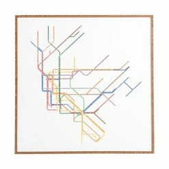 Best Pirce 🧨 Deny Designs 12" Restudio Designs Nyc Subway Map Wall Art 😍