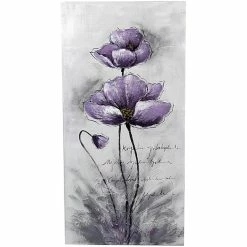 Brand new 😀 Jeco Inc. Jeco Floral And Botanical Canvas Art In Purple And Black ⭐