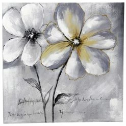 New ✨ Jeco Inc. Jeco Floral And Botanical Canvas Art In Gray And White 🛒