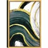 Outlet 👍 Jennifer Taylor Home Gold White Green Abstract Art Gold Frame Wall Art 24 X 36 🔥