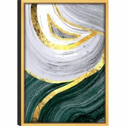 Best reviews of 😀 Jennifer Taylor Home Gold Gray Green Abstract Art Gold Frame Wall Art 24 X 36 🎁