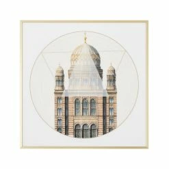 Outlet โ Jennifer Taylor Home White Gold Gray Frame Wall Art 24" X 24" ๐ฅ