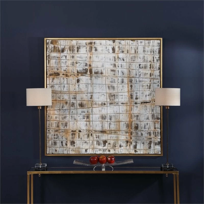 Buy 😍 Uttermost Egyptian Abstract Hand Painted Linen Art 🌟 - Image 2