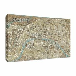 Best reviews of 🧨 Tangletown Fine Art 30 X 20 Monuments Of Paris Map By Wild Apple Portfolio Canvas Fabric Multi-Color 🧨