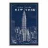 Brand new 🧨 Tangletown Fine Art 26x38 Blueprint Map New York By Sue Schlabach Print On Canvas Fabric Multi-Color 🧨
