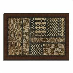 Top 10 🔥 Tangletown Fine Art 36 X 26 Kuba Abstract By Sue Schlabach - Wood Framed Print Wall Art Multi-Color 😍