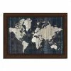 Wholesale ⭐ Tangletown Fine Art 36 X 26 Old World Map Blue By Wild Apple Portfolio Wood Framed Print Multi-Color ❤️