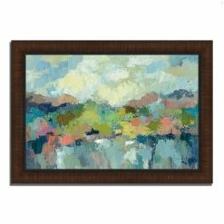 Discount 😀 Tangletown Fine Art 36" X 26" Abstract Lakeside By Silvia Vassileva - Wood Framed Print Multi-Color 👍