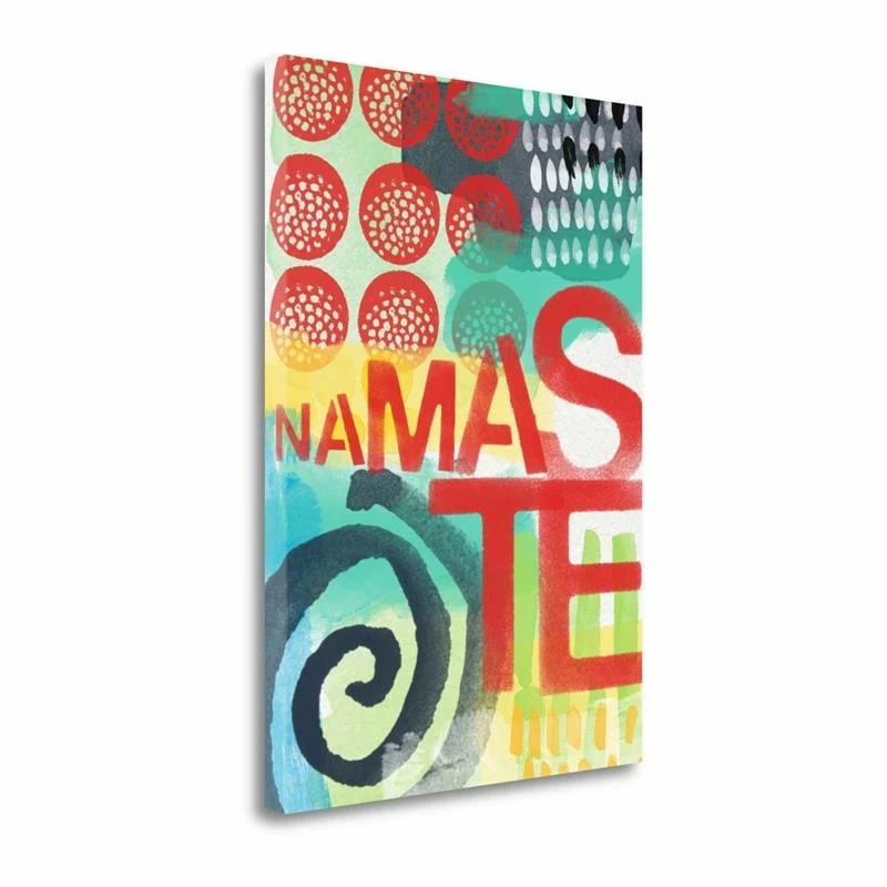 Wholesale ๐ Tangletown Fine Art 16" X 23" Abstract Namaste By Linda Woods - Print On Canvas Fabric Multi-Color ๐ฅ