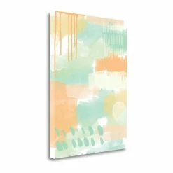 Discount 🤩 Tangletown Fine Art 17" X 23" Abstract I By Linda Woods- Wall Art Print On Canvas Fabric Multi-Color 🌟