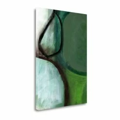 Outlet ⌛ Tangletown Fine Art 16" X 21" Green Abstract By Linda Woods - Print On Canvas Fabric Multi-Color ✔️