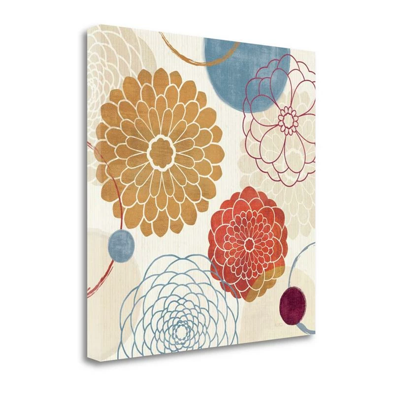 Outlet 👍 Tangletown Fine Art 18x18 Abstract Bouquet II By Veronique Charron Print On CanvasFabric Multi-Color 💯
