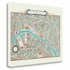 Best reviews of ❤️ Tangletown Fine Art 23"x18" Plan De Paris Map - Version II By Sue Schlabach CanvasFabric Multi-Color ❤️
