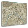 Buy 👍 Tangletown Fine Art Monuments Of Paris Map Blue By Wild Apple Portfolio - Multi-Color Canvas Fabric ✨