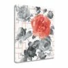 Best deal 🔔 Tangletown Fine Art 20"x20" Geometric Watercolor Floral I By Danhui Nai On Canvas Fabric Multi-Color 🔔