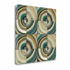 Top 10 ⌛ Tangletown Fine Art The Center II Abstract Turquoise By Cheryl Warrick - Canvas Fabric Multi-Color ✨