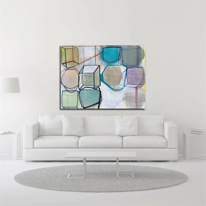 Top 10 ๐ Tangletown Fine Art 24" X 18" Paper Abstract 3 By Naomi Taitz Duffy - Print On Canvas Fabric Pink ๐ - Image 2