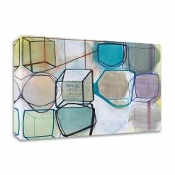 Top 10 🛒 Tangletown Fine Art 24" X 18" Paper Abstract 3 By Naomi Taitz Duffy - Print On Canvas Fabric Pink 😍