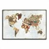 Flash Sale ⭐ Tangletown Fine Art 32" X 22" Pattern World Map By Laura Marshall Print On Canvas Fabric Multi-Color 😀