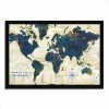 Coupon 🎁 Tangletown Fine Art 33x23 World Map Collage By Sue Schlabach- Wood Framed Print Wall Art Multi-Color 😀