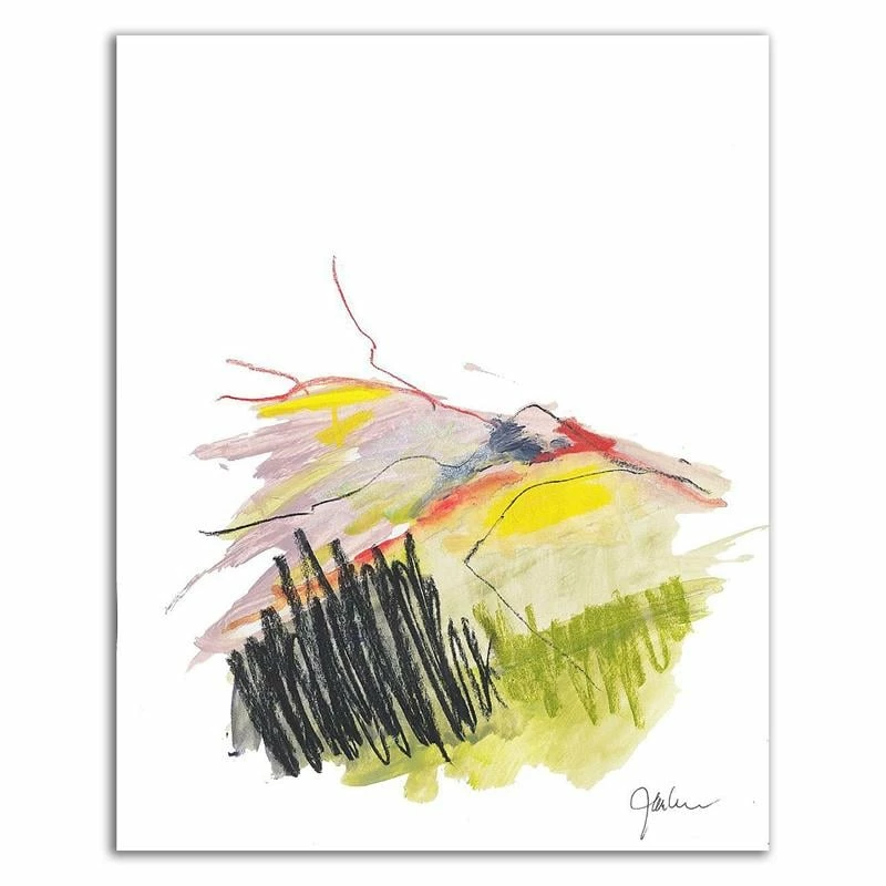 Best reviews of ๐ Tangletown Fine Art 14" X 18" Abstract Landscape No. 12 By Jan Weiss - Print On Canvas Fabric Gray ๐คฉ - Image 3