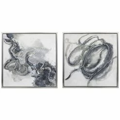New โญ Uptown Club 31.5" Square Transitional Hand Painted Abstract Painting (Set Of 2) ๐คฉ