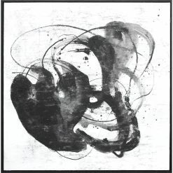 Best reviews of ⌛ Gild Design House Abyss II Black And White Abstract Hand Painted Framed Canvas 👏