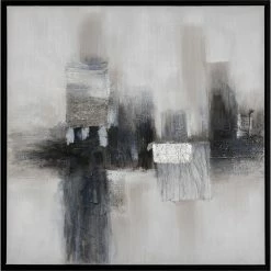 Flash Sale ✨ Crestview Collection Hand Painted & Black Framed Abstract Painting Cotton Canvas Multi-Color 🎉