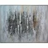 New 👏 Crestview Collection Hand Painted Abstract Cotton Canvas In Silver 👏