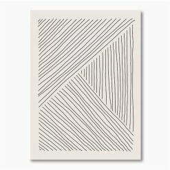 Cheap 🌟 Designart 30" X 40" "Geometric Lines II" Fabric Canvas Wall Art In Black 👍