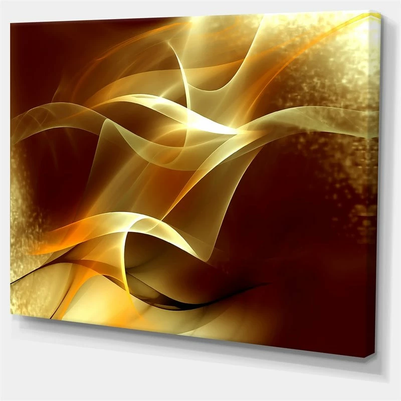 Wholesale ๐ฅฐ Designart 40" X 30" "Abstract Fractal Design" Fabric Canvas Wall Art In Yellow ๐ - Image 2
