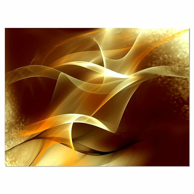 Wholesale ๐ฅฐ Designart 40" X 30" "Abstract Fractal Design" Fabric Canvas Wall Art In Yellow ๐