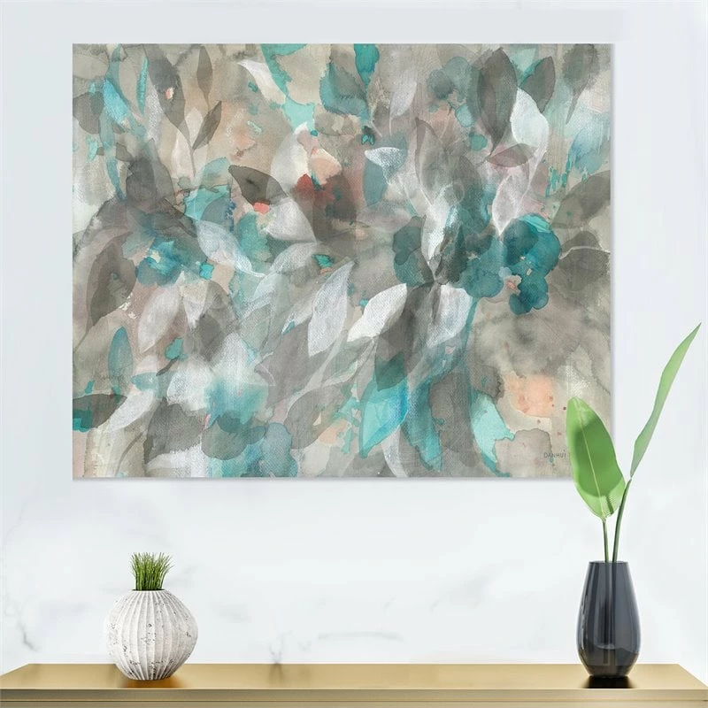 Brand new 😍 Designart 40" X 30" "Abstract RW Nature" Fabric Canvas Wall Art In Green 🎁 - Image 2