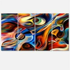 Top 10 🌟 Designart 48" X 28" "Abstract Music & Rhythm" Fabric Canvas Wall Art In Red 💯