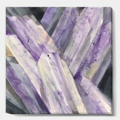 Top 10 ๐ Designart 30" X 30" "Geometric Glacier" Fabric Canvas Wall Art In Purple ๐