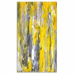 Best deal ✔️ Designart 20" X 40" "Abstract Pattern" Fabric Canvas Wall Art In Yellow 🤩