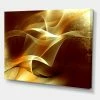 Buy 👍 Designart 46" X 36" "Abstract Fractal Design" Fabric Canvas Wall Art In Yellow ❤️