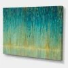 Buy 👍 Designart 20" X 12" "Rain Abstract Panel" Fabric Canvas Wall Art In Blue 👍