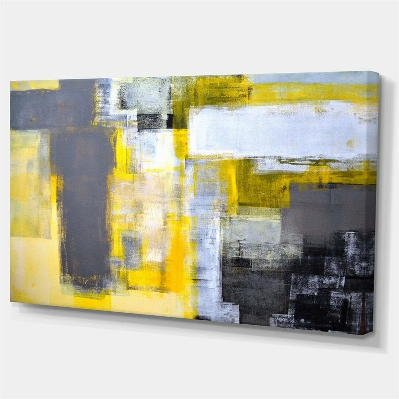 Deals โค๏ธ Designart 32" X 16" "Abstract Blur Pattern" Fabric Canvas Wall Art In Yellow ๐คฉ - Image 2
