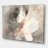 New ❤️ Designart 32" X 24" "Abstract Pink Peony" Fabric Canvas Wall Art In Gray 🎁