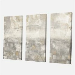 New ๐คฉ Designart 36" X 28" "Abstract Watercolor" Fabric Canvas Wall Art In Gray โ