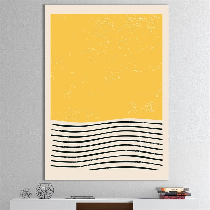 Best Sale ๐ Designart 24" X 32" "Geometric Compositions" Fabric Canvas Wall Art In Blue ๐ - Image 3