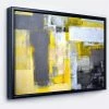 New 👍 Designart 20" X 12" "Abstract Blur Pattern" Fabric Canvas Wall Art In Yellow ✨