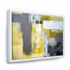 Promo 🌟 Designart 40" X 30" "Abstract Blur Pattern" Fabric Canvas Wall Art In Yellow 🌟