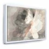 Promo ⌛ Designart 40" X 30" "Abstract Peony Pink Gray" Fabric Canvas Wall Art In Gray 👍