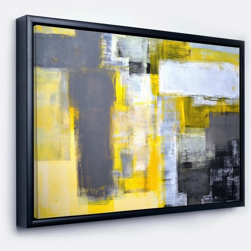 Budget ๐ฅ Designart 40" X 30" "Abstract Blur Pattern" Fabric Canvas Wall Art In Yellow ๐ฅฐ