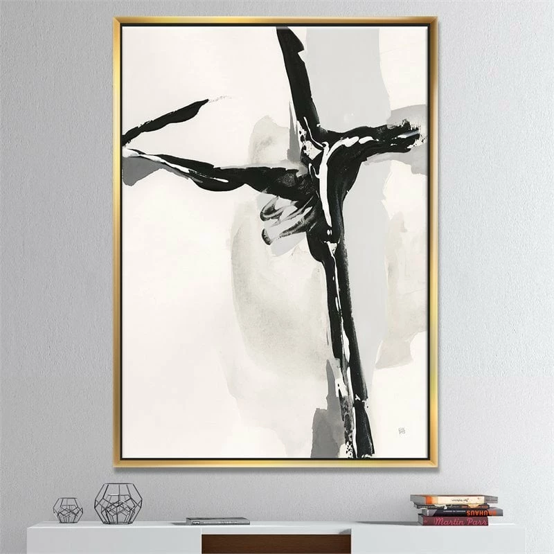 Flash Sale ๐ Designart 30" X 40" "Abstract Neutral II" Fabric Canvas Wall Art In Black โจ - Image 2