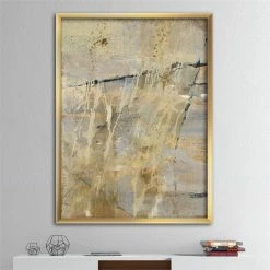 Promo ๐งจ Designart 30" X 40" "Geometric Cream Block II" Fabric Canvas Wall Art In Beige โ