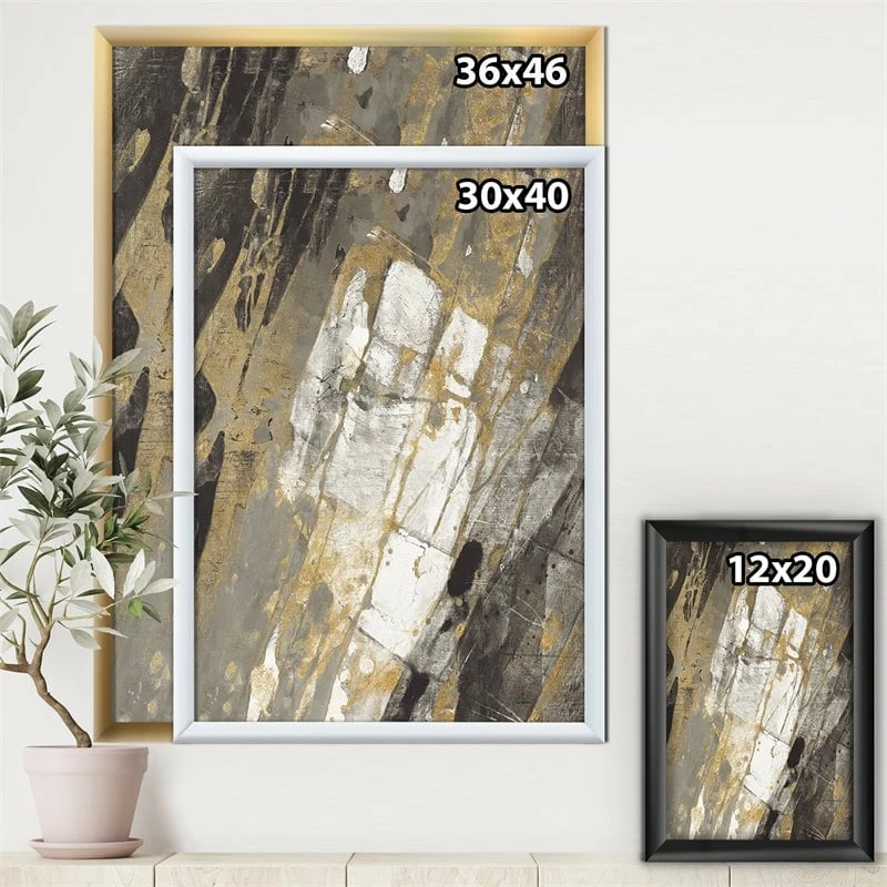 Best reviews of ๐ Designart 30" X 40" "Handpainted Abstract" Fabric Canvas Wall Art In Gold ๐งจ - Image 3