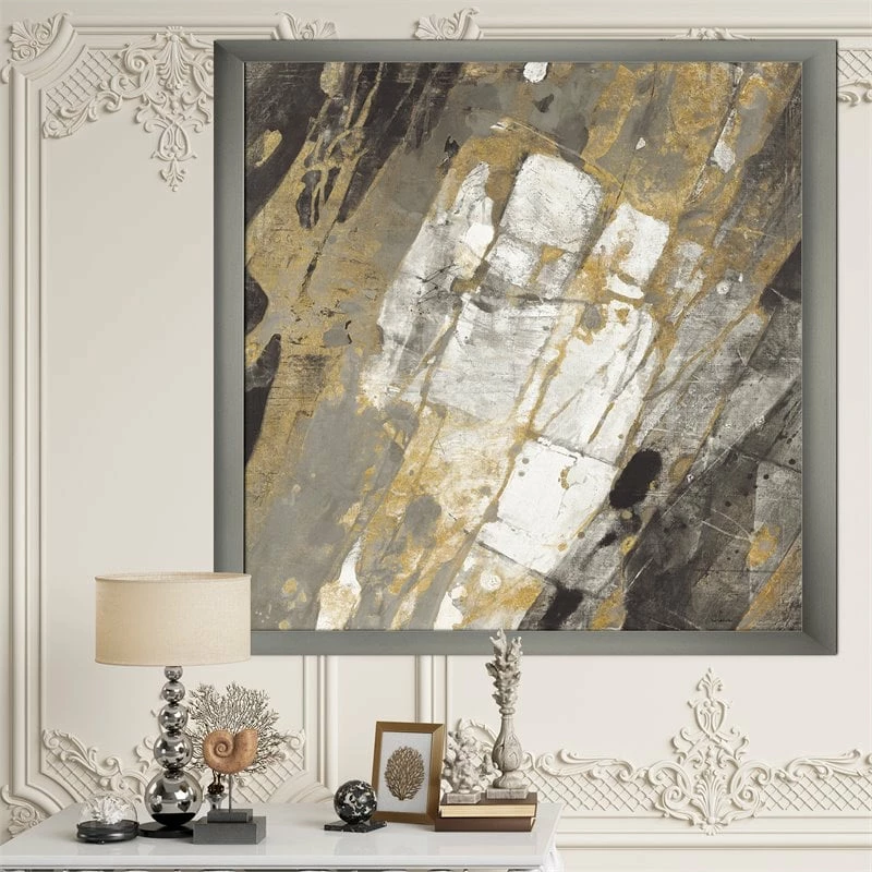 Best reviews of ๐ Designart 30" X 40" "Handpainted Abstract" Fabric Canvas Wall Art In Gold ๐งจ